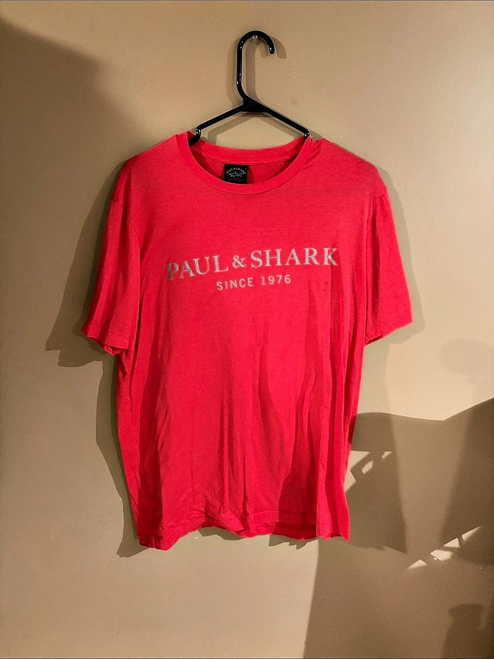 Paul & Shark Short Sleeve Logo Tee in Pink Like New